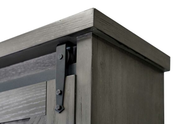 Avondale Hutch-Rustic Gray Finish_Detailed Corner