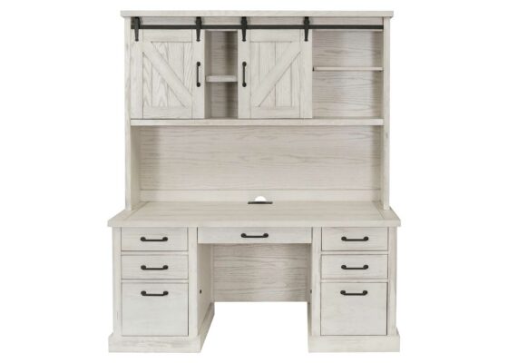 Avondale Hutch-Farmhouse White Finish_Open Door