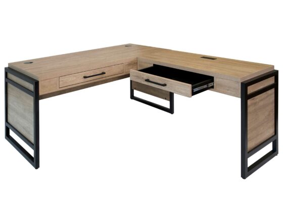 Mason in Monarca L Desk with return drawer open