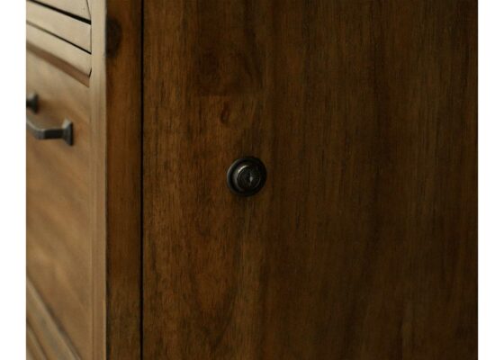 Porter Collection - Double Pedestal Desk file lock detail