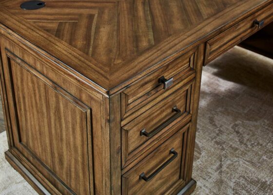 Porter Collection - Double Pedestal Desk corner detail