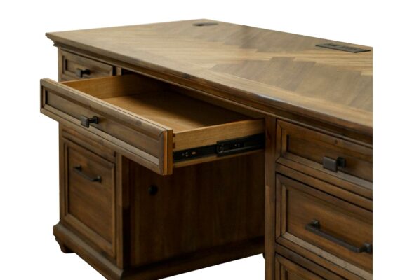 Porter Collection - Credenza with top drawer open