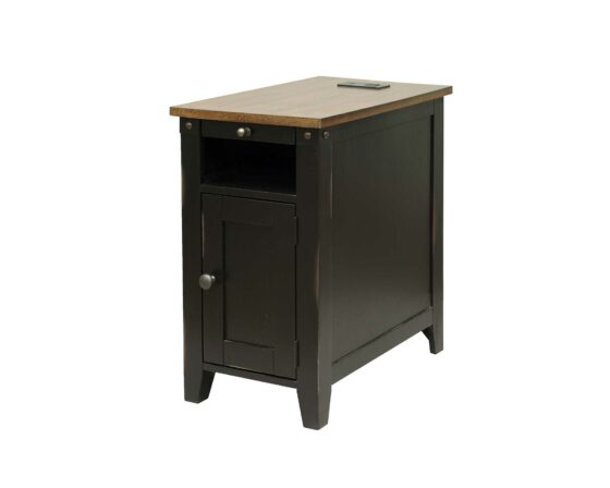 Dakota Black Chairside Table