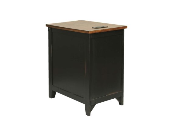 Dakota Black Chairside Table