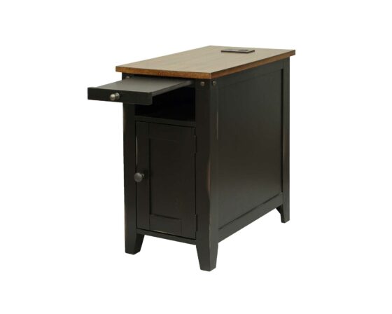 Dakota Black Chairside Table