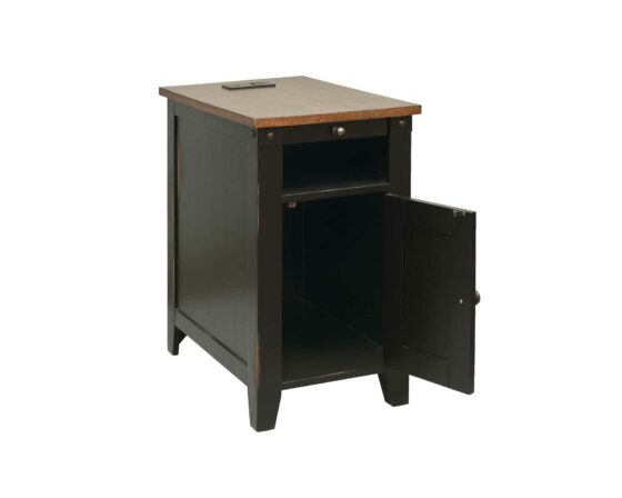 Dakota Black Chairside Table