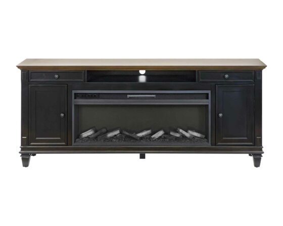 Hartford Black Fireplace Console