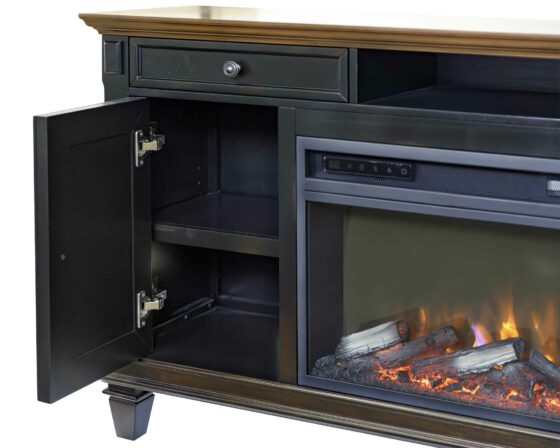 Hartford Black Fireplace Console