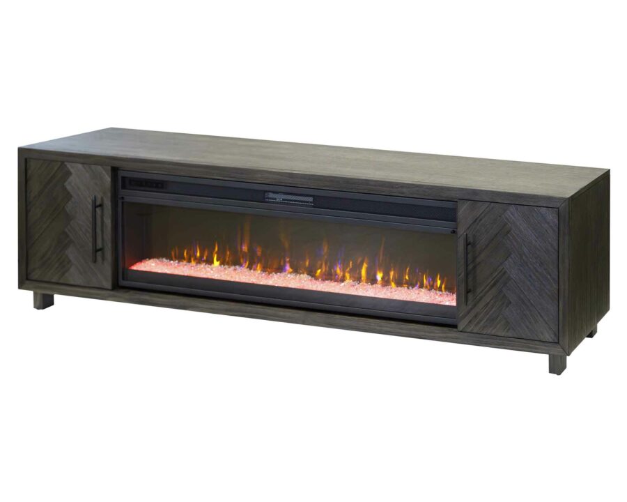 Palisades Charcoal 96" Fireplace Console