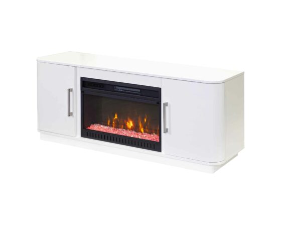 Uptown White 60" Fireplace Console