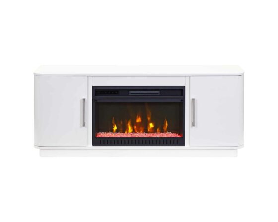 Uptown White 60" Fireplace Console