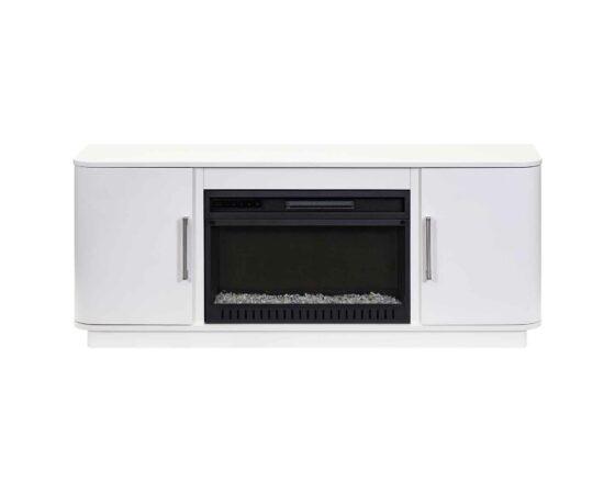 Uptown White 60" Fireplace Console