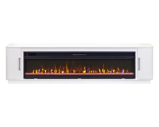 Uptown White 96" Fireplace Console