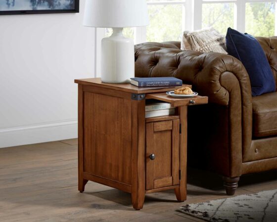 Dakota Chestnut Chairside Table