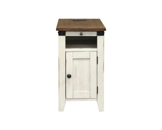 Dakota White Chairside Table