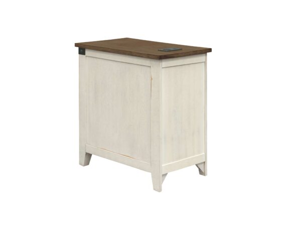 Dakota White Chairside Table