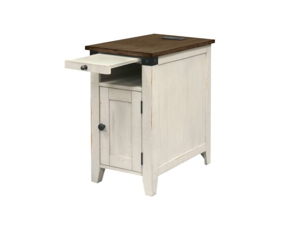 Dakota White Chairside Table