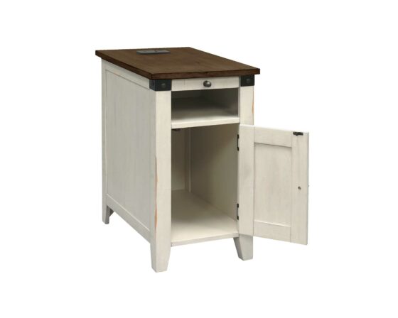 Dakota White Chairside Table