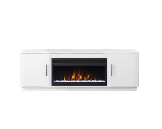 Uptown White 76" Fireplace Console