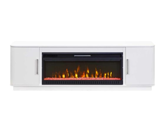 Uptown White 76" Fireplace Console