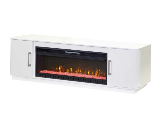 Uptown White 76" Fireplace Console