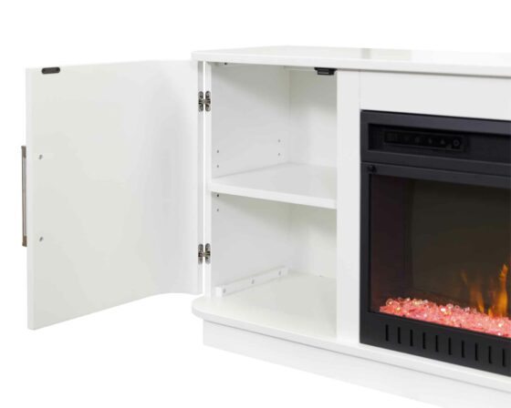 Uptown White 76" Fireplace Console