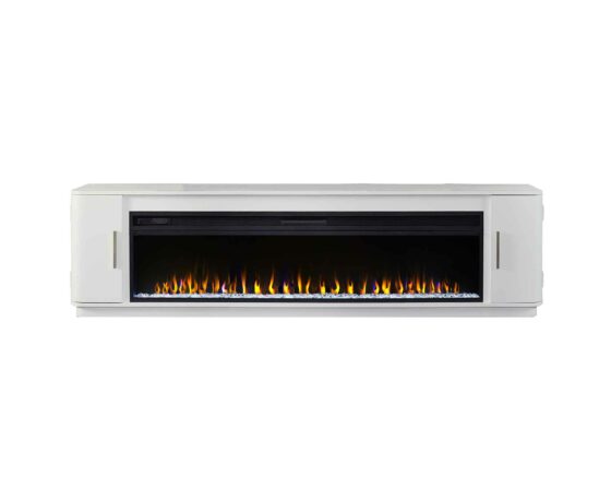 Uptown White 84" Fireplace Console