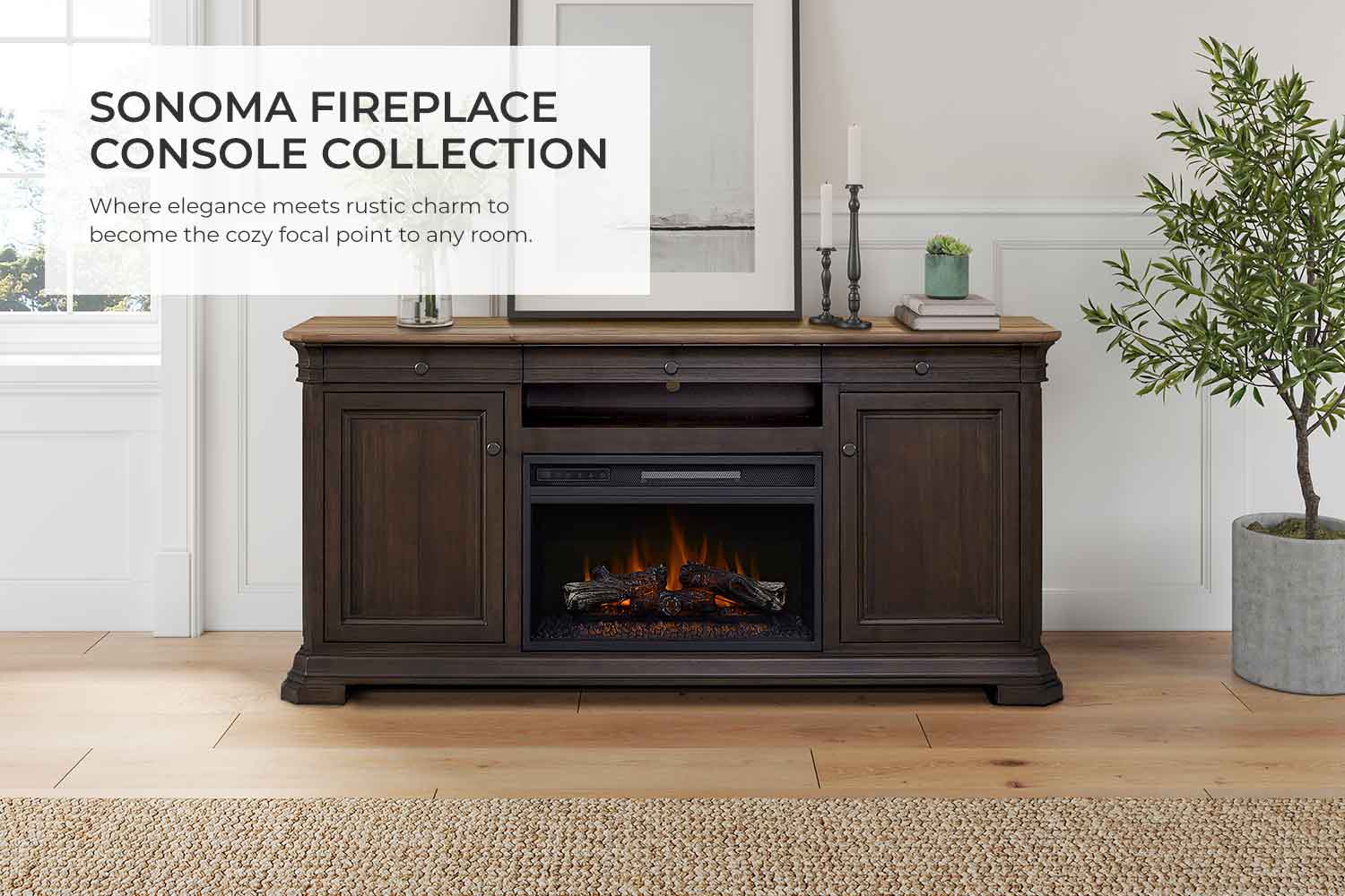 Sonoma Fireplace Console