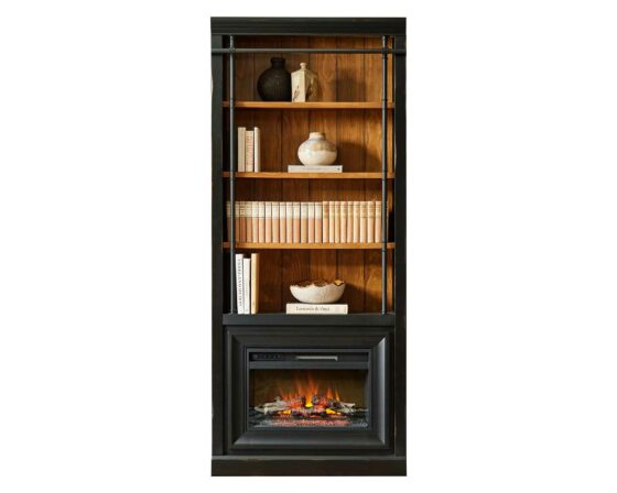Toulouse Bookcase with Fireplace insert
