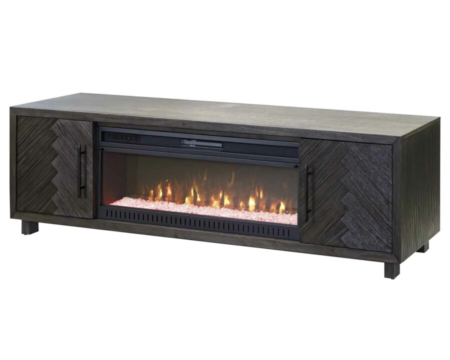 Palisades Charcoal 80" Fireplace Console