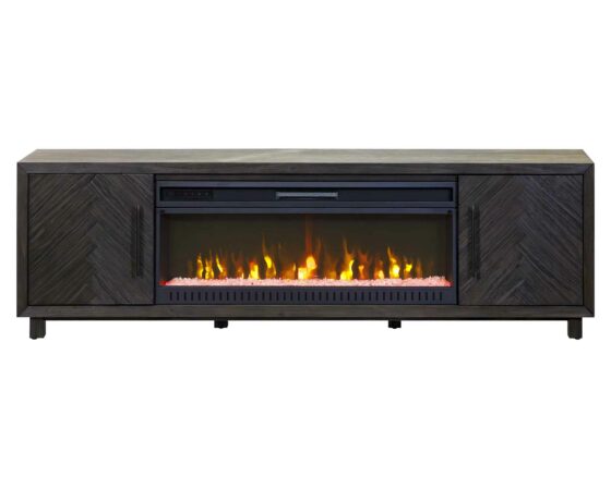 Palisades Charcoal 80" Fireplace Console