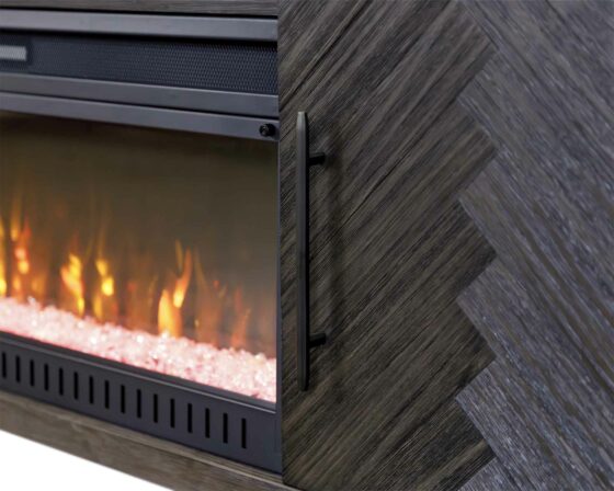 Palisades Charcoal 80" Fireplace Console