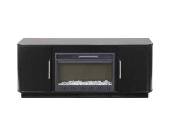 Uptown Black 60" Fireplace Console