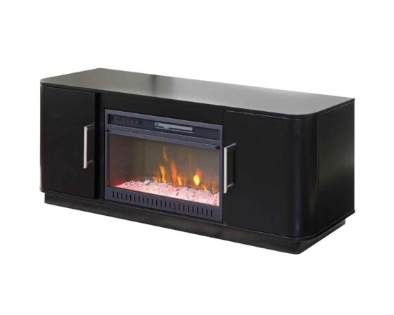 Uptown Black 60" Fireplace Console