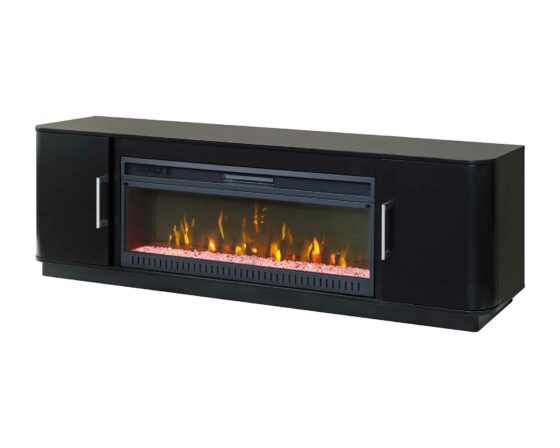 Uptown Black 76" Fireplace Console