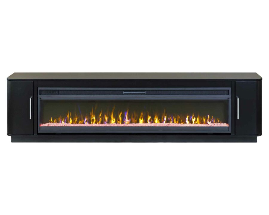 Uptown Black 96" Fireplace Console