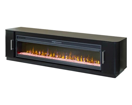 Uptown Black 96" Fireplace Console