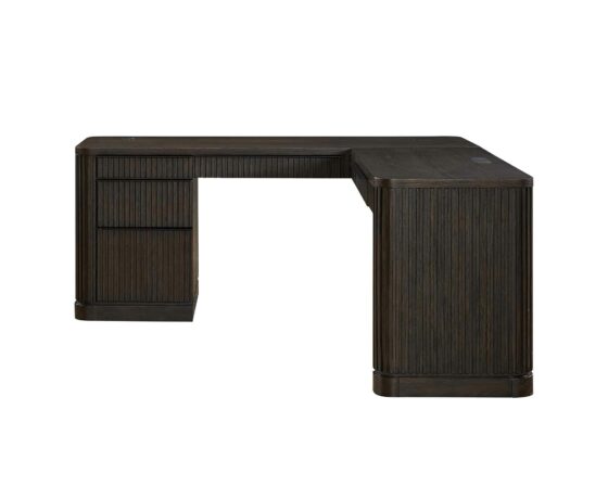 Tulane Office L-Shape Pedestal Desk with Open Return